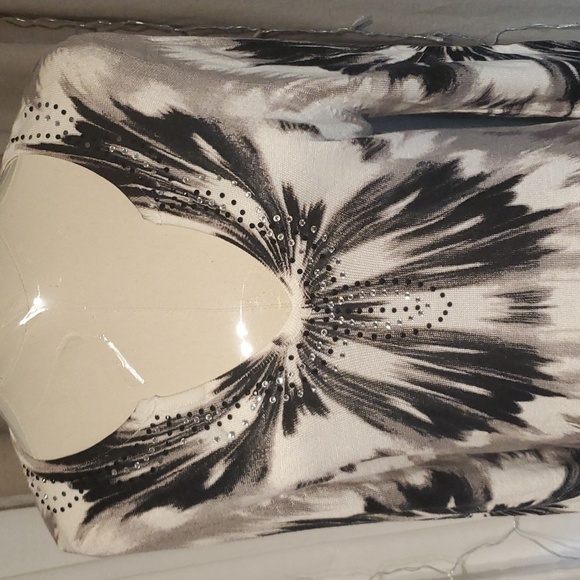 Belldini gray and white tie dye tunic dress size L - Picture 4 of 5